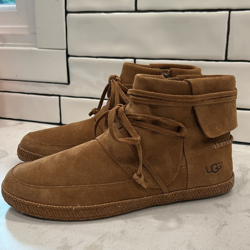 Ugg Women's Reid Suede Leather - Chestnut Boots - Picture 14 of 16